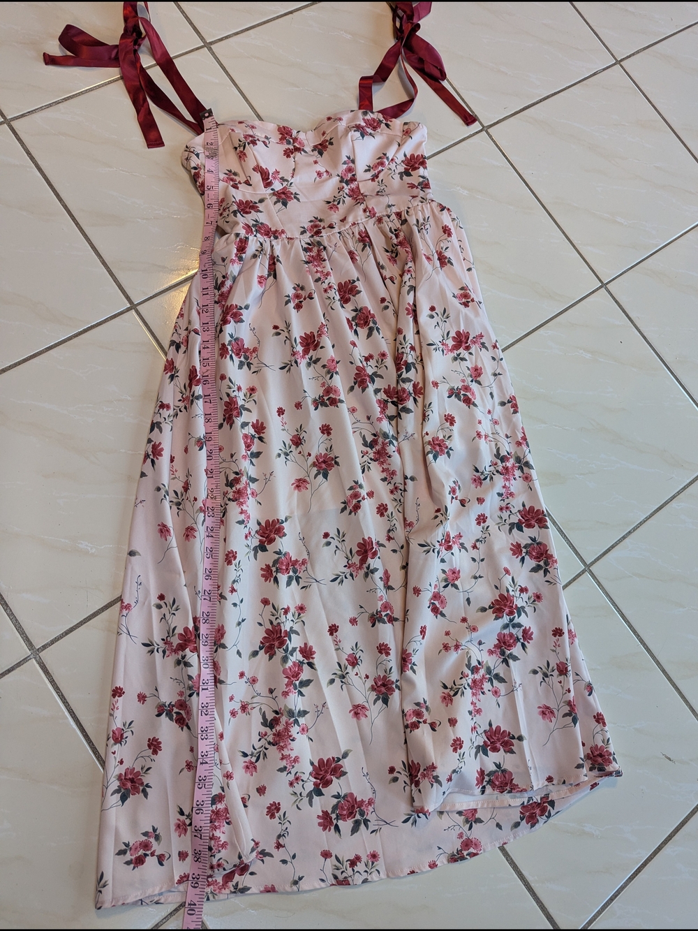 SHEIN Floral Slip Dress in Blush